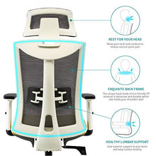 Load image into Gallery viewer, Amazon Brand - Umi Ergonomic Office Chair, Mesh Computer Chair with Adjustable Headrest, Lumbar Support, PU Armrests and Padded Seat Cushion, 360° Swivel Executive Chair for Home, Task, Office(Green)
