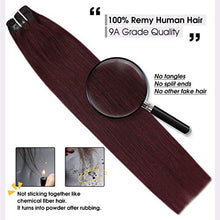 Load image into Gallery viewer, Moresoo Clip in Extensions 20 Inch Real Hair Extensions Clip in Wine Red Extensions Hair Clip ins Double Weft Remy Hair Extensions 120g/7pcs
