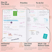 Load image into Gallery viewer, GoGirl Planner PRO - Undated Horizontal Layout Weekly Planner and Organizer + Budgeting and Expense Tracking Pages, Goals Journal &amp; Agenda, 7&quot; x 10&quot; Hardcover, Lasts 1 Year - Rose Gold

