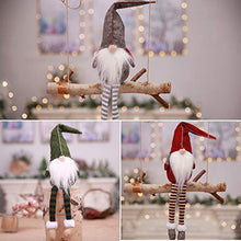 Load image into Gallery viewer, Leipple Gnome Christmas Ornaments - Handmade Swedish Tomte Gnomes Plush Scandinavian Santa Elf Table Ornaments Christmas Tree Hanging Decoration Home Decor for Hourse,Restaurants,Office - 3 Packs
