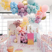 Load image into Gallery viewer, Bellatoi Balloon Arch Garland Kit,118pcs Rainbow Party Decoration,Macaron Colors Pink Blue Yellow Purple Gold Latex Balloons, Decoration Balloons for Birthday Wedding Graduation
