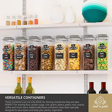 Load image into Gallery viewer, Cereal Container Storage Set - Airtight Food Storage Containers, 8 Labels, Spoon Set &amp; Pen, Great for Flour - BPA-Free Dispenser Keepers (4L) - Chef's Path
