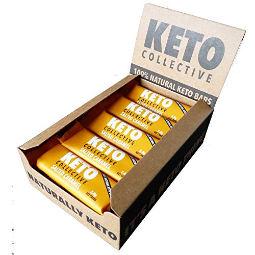 Keto Collective Wholefood Keto Bars I 15x40g I Salted Caramel I 2.8g Net Carbs I Low carb I High Fibre I Natural Ingredients I Source of Protein I Fuel for a Keto Lifestyle I Gluten Free I Vegan