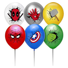 Load image into Gallery viewer, JIGMAXFUN Superhero Avengers Party Supplies-Superhero Banner-24 Pcs Balloons for Superhero Birthday Party Decoration (superhero2)
