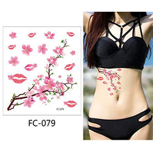 Load image into Gallery viewer, 12 Sheets Cherry Blossoms Temporary Tattoo Sticker for Women Body Art in Spring Summer
