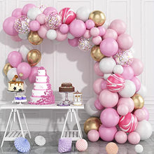 Load image into Gallery viewer, Balloon Arch Garland Kit, 78Pcs Pink Balloon Arch Include Macaron Pink Metal Gold Latex Balloons Pink White Confetti Party Balloon For Birthday Decoration Baby Shower Wedding Party Supplies
