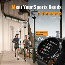Load image into Gallery viewer, H.TANG Smart Watch Fitness Trackers With Heart Rate Monitor Fit Bitwatches Mens Messages Reminder Waterproof IP67 Lets Com Smartwatch Calorie Step Counter Bracelet Compatible Android iPhone (Black)
