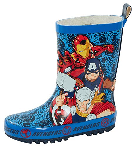 Marvel Avengers 2D Rubber Wellington Boots 3 UK Blue