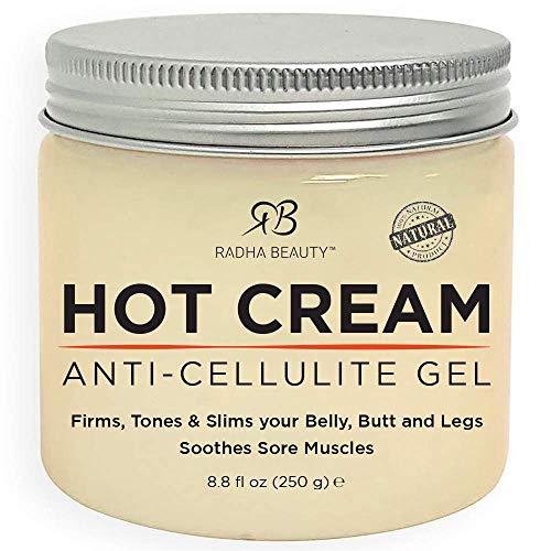 Radha Beauty Natural Cellulite Treatment Hot Cream, Toning Gel for Men and Women (Deep Tissue Massage Muscle Relaxer)