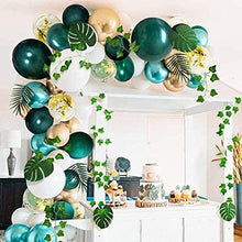 Load image into Gallery viewer, 100pcs Green Balloon Garland Kit, 16Ft Long Green Gold &amp; Silver Arch for Boy Girl Birthday Party Baby Shower Decorations

