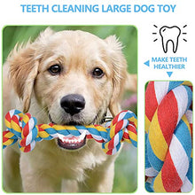 Load image into Gallery viewer, XL Dog Rope Toys for Aggressive Chewers - Set of 2 Heavy Duty XL Dog Rope Toy for Large Breed Puppy- 100% Cotton Strong, Sturdy Rope - Medium and Large Dogs for Chewing, Teething, Tug of War
