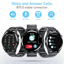Load image into Gallery viewer, LEMFO Smart Watch Make and Answer Calls Voice Chat Smart Watch for Men with Heart Rate Sleep Monitor Fitness Tracker with 1.32" Full Touch Screen 20 Sports Modes Pedometer Watches Men for Android iOS
