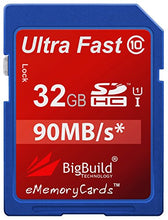Load image into Gallery viewer, BigBuild Technology 32GB Ultra Fast 90MB/s Memory Card for Canon Digital IXUS 185 camera, Class 10 SD SDHC
