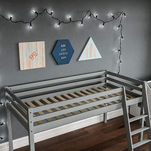 Load image into Gallery viewer, Vida Designs Sydney High Sleeper Cabin Bunk Bed With Ladder, Solid Pine Wood Frame, Kids Children, Single 3 Foot, Grey

