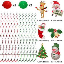Load image into Gallery viewer, Maridergo Christmas Hanging Swirl Decorations Set, 18 Pieces Merry Christmas Elk Sign Snowman Socks Swirls Garland Foil Hanging Ceiling Decoration for Indoor Outdoor Christmas Party Decoration
