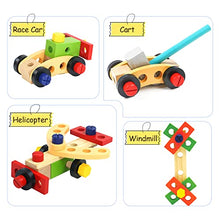 Load image into Gallery viewer, Wooden Toys Kids Tool Set-Wooden Kids Tool Box Kit Construction Role Play Toys for 3 4 5 6 Year Olds Girls Boys,Children Woodworking Tools and Accessories Pretend Play Tool Kits
