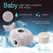 Load image into Gallery viewer, Musical Baby Night Light For Kids With Nursery Rhymes And Heartbeats - This Adorable Whale Night Light Projector And Sound Machine Is A Shusher, Soother And Sleep Aid

