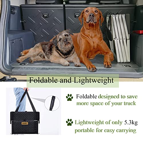 COLORFEY Widened Dog Car Ramp, Folding Dog Steps for Large Dogs, Porta