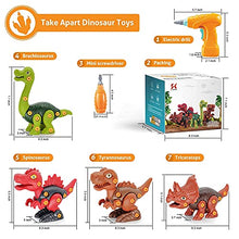 Load image into Gallery viewer, Take Apart Dinosaur Toys 4 Pack for 3-8 Year Old Boys Girls Building Toys Set with Electric Drill Construction Engineering Play Kit for Kids Construction STEM Learning Toys Birthday Easter Gifts
