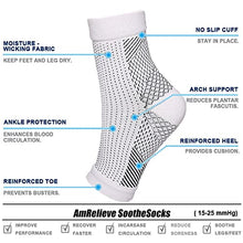 Load image into Gallery viewer, VPOID 6 Pairs AmRelieve SootheSocks - Ankle Arch Support Socks, Soothesocks for Neuropathy, Ankle Compression Socks for Men Women, Sock Soothers Pain Relief from Plantar (L/XL, 6Pairs A)
