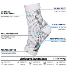 Load image into Gallery viewer, 3/6 Pairs AmRelieve SootheSocks - Ankle Arch Support Socks, Soothesocks for Neuropathy, Ankle Compression Socks for Men Women, Sock Soothers Pain Relief from Plantar (S/M, 3Pairs D)
