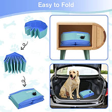 Load image into Gallery viewer, IDUMA Dog Pool Foldable Pet Swimming Pool PVC Non-Slip Paddling Pool for Pets &amp; Kids Dog Paddling Bathing Tub for Indoor/Outdoor (Gift with Pet Bath Brush) Medium 80x20cm

