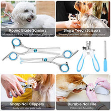 Load image into Gallery viewer, Dog Clippers, Cordless Pet Clippers Low Noise Dog Hair Clippers Rechargeable Dog Grooming Clippers Pet Grooming Kit 12Pcs Dog Shaver with 4 Comb, Quiet Electric Cat Shears for All Pets
