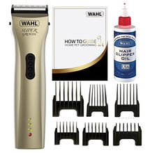 Load image into Gallery viewer, WAHL Dog Cat Clippers, Supergroom Premium Dog Cat Grooming Kit, For All Coat Types, Low Noise Cordless, Pets At Home, 100 Minutes Run Time, Precision Ground Blade
