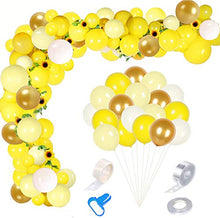 Load image into Gallery viewer, GuassLee Sunflower Party Decoration Balloons Set - Yellow Light Yellow White Gold Balloons for Sunflower Theme Birthday Baby Shower Wedding Decorations
