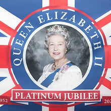 Load image into Gallery viewer, Tanness 5ft X 3ft Queens Platinum Jubilee Union Jack Flag Featuring Her Majesty The Queen - Platinum Jubilee 2022 Decorations British Flag for Home Outdoor Decor (V1)
