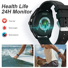 Load image into Gallery viewer, FMK Smart Watch Fitness Full Touch Screen Watch for Men, Call Dial and Text Notification Smart Watch with 24h Heart Rate Blood Pressure Sleep Monitor, IP68 Waterproof Pedometer for iOS Android
