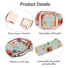 Load image into Gallery viewer, Dog Collar, Adjustable Dog Collars with Metal Quick Release Buckle, Daisy Tie &amp; Bow tie Collar Dogs Collars (Green)
