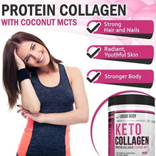 Load image into Gallery viewer, Liquid Body Keto Collagen Protein Peptides, MCT Oil Collagen Blend, 400G Tub, Ketogenic and Paleo Friendly, Hydrolysed Grass Fed Bovine Collagen (Collagen Peptide Supplement) Fits Low Carb Diet
