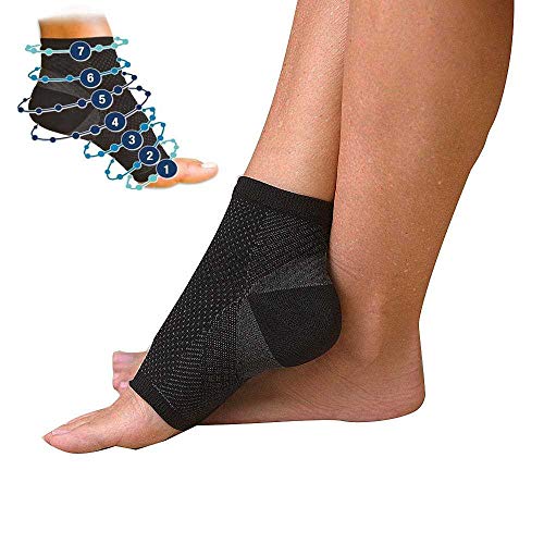 Casiz Dr Sock Soothers， Plantar Fasciitis Socks with Arch Support for Men & Women Washes Well, Holds Shape & Better Than a Night Splint White 1 Pair