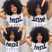 Load image into Gallery viewer, Clip in Hair Extensions Human Hair 4B 4C Afro Curly Clip Ins Real Remy Mongolian Human Hair for Black Women 120G 8pcs/set Full Head Natural Black(12INCH/30CM,)
