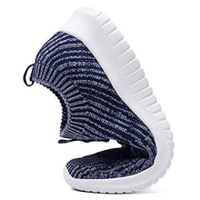 Load image into Gallery viewer, konhill Womens Trainers Slip On Comfortable Walking Shoes Lightweight Breathable Athletic Soft Tennis Sneakers 9UK Navy
