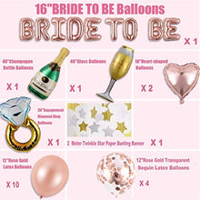 Load image into Gallery viewer, DOJoykey Hen Party Decoration Balloons Set, 1 pcs Bride To Be Balloons, 14 pcs Latex Balloons, 5 pcs Different Foil Balloons, 2 pcs Heart Shape Foil Balloons, 2 Meter Star Shape Hanging Garland
