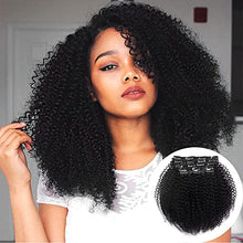 Load image into Gallery viewer, Ms Taj Afro Kinky Curly Clip in Hair Extensions 20 Inch Real Human Hair 10pcs Clips in Human Hair Extensions for Black Women

