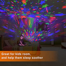 Load image into Gallery viewer, Moredig Night Light Projector, Night Light Kids with Remote and Timer, Built-in 12 Songs and 8 Colorful Light Modes for Baby Children&#39;s Bedroom - Black White
