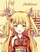 Load image into Gallery viewer, Anime Sketchbook: Japanese Manga Flower Cat Girl - Large Blank Sketchbook for Drawing, Writing, Painting or Sketching - 8.5" x 11" - 110 Pages (Anime Drawing Books)
