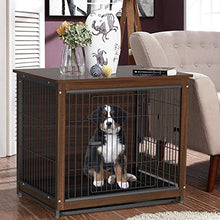 Load image into Gallery viewer, Bingopaw Wooden Dog Crate, Small Dog Cage End Table Pet Crate Furniture with Floor Tray 24inch
