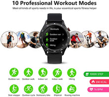 Load image into Gallery viewer, BRIBEJAT BT2 Smart Watch for Men Compatible with iPhone Huawei Samsung Android Phones (Dial/Answer Call) Built-in MP3 Player, IP68 Fitness Tracker, HR/Sleep Monitor, Black
