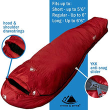 Load image into Gallery viewer, Hyke &amp; Byke Shavano 0 Degree C Ultralight Down Mummy Sleeping Bag: 3 Season Bag Under 1 Kg with ClusterLoft Base - The Lightest, Bag for Thru Hiking, Backpacking, Camping
