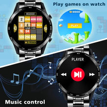 Load image into Gallery viewer, BEN NEVIS Men Smart Watch, Receive Make Call Voice Waterproof Fitness Sport Watch Sounds with 24/7 Heart Rate Blood Pressure Sleep Auto Monitor Step Counter Staninless Steel Metal for Android iOS
