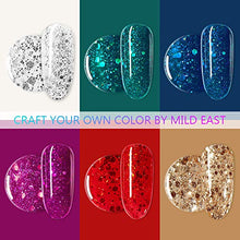 Load image into Gallery viewer, MILD EAST Gel Nail Polish Set - 6 Colors Pretty Glitter Colorful Soak Off UV/LED Gel Nail Kit with Gifts Box Manicure DIY Home Nail Art Salon Set
