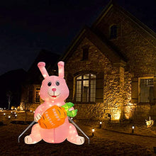 Load image into Gallery viewer, Eambrite Easter Decorations 4FT Inflatable Easter Bunny Outdoor Lights Mains Powered Blow up Yard Decorations Waterproof for Front Door Garden Lawn Party Décor
