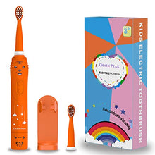 Load image into Gallery viewer, Rechargeable Toothbrush for Children, Sonic Toothbrush for Kids, Smart Electric Toothbrush for Boys Girls Age 3-12, 30s Reminder, 2 Mins Timer, 6 Modes, 2 Brush Heads, Cartoon Design, USB Charging
