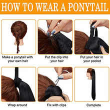 Load image into Gallery viewer, Ponytail Extension Long Straight Wrap Around Ponytail Clip in Hair Extension Natural Looking Synthetic Hairpiece for Women 28 Inch

