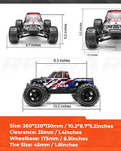 Load image into Gallery viewer, BEZGAR 7 Hobbyist Grade 1:16 Scale Remote Control Truck, 4WD High Speed 42 Km/h All Terrains Electric Toy Off Road RC Monster Vehicle Car Crawler with Rechargeable Batteries for Kids and Adults
