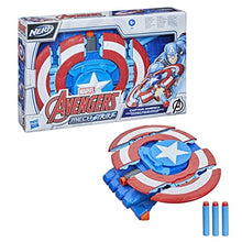 Load image into Gallery viewer, Avengers Hasbro Marvel Mech Strike Captain America Strikeshot Shield Role Play Toy, With 3 NERF Darts, Age 5 And Up
